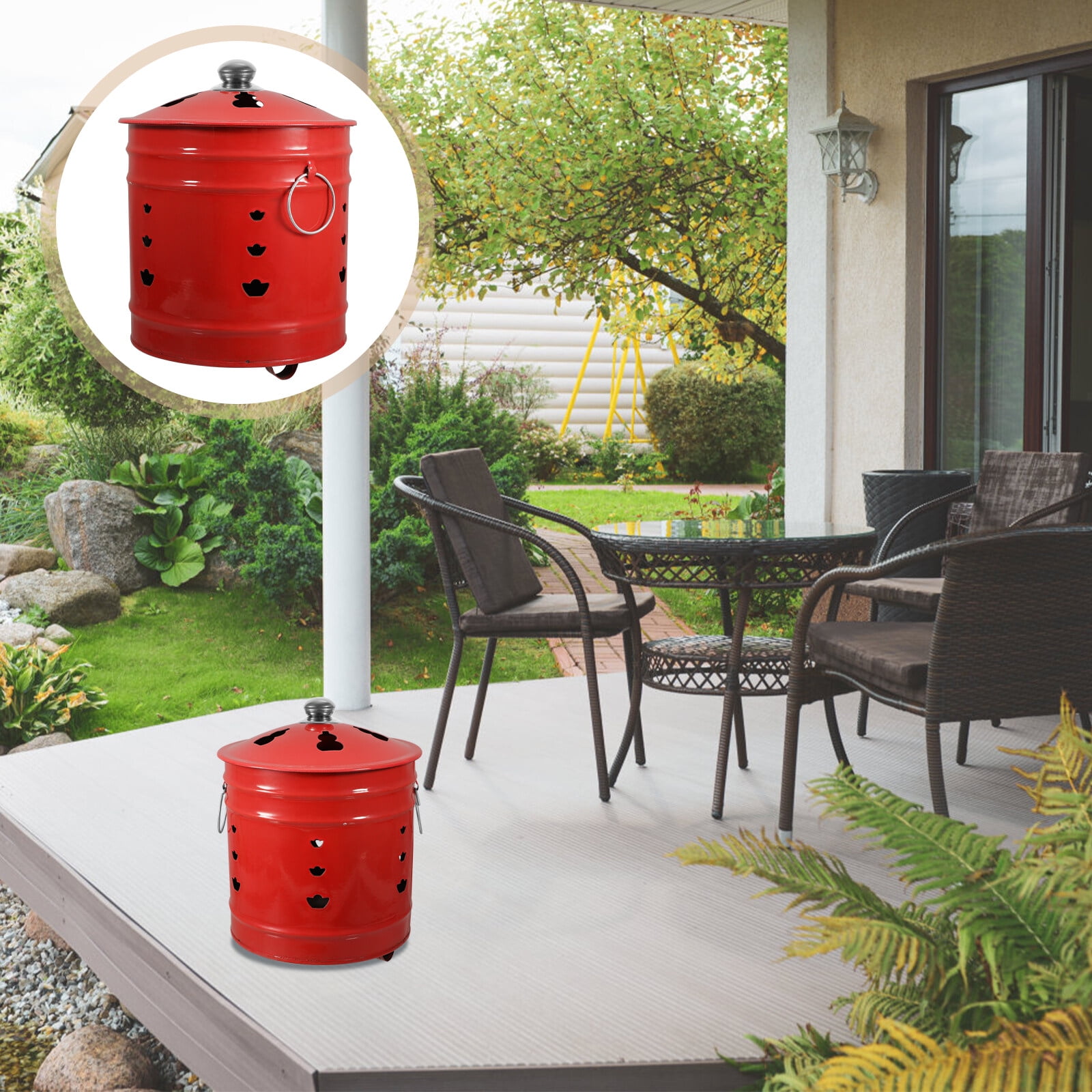 Incinerator Burn Barrel Yard Incinerator Can Enamel Burning Barrel