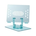 thumbnail image 1 of Incipio Translucent Adjustable Laptop Stand for Desk, Foldable, Portable Computer/Tablet Stand 360° Rotating-Turquoise, 1 of 14