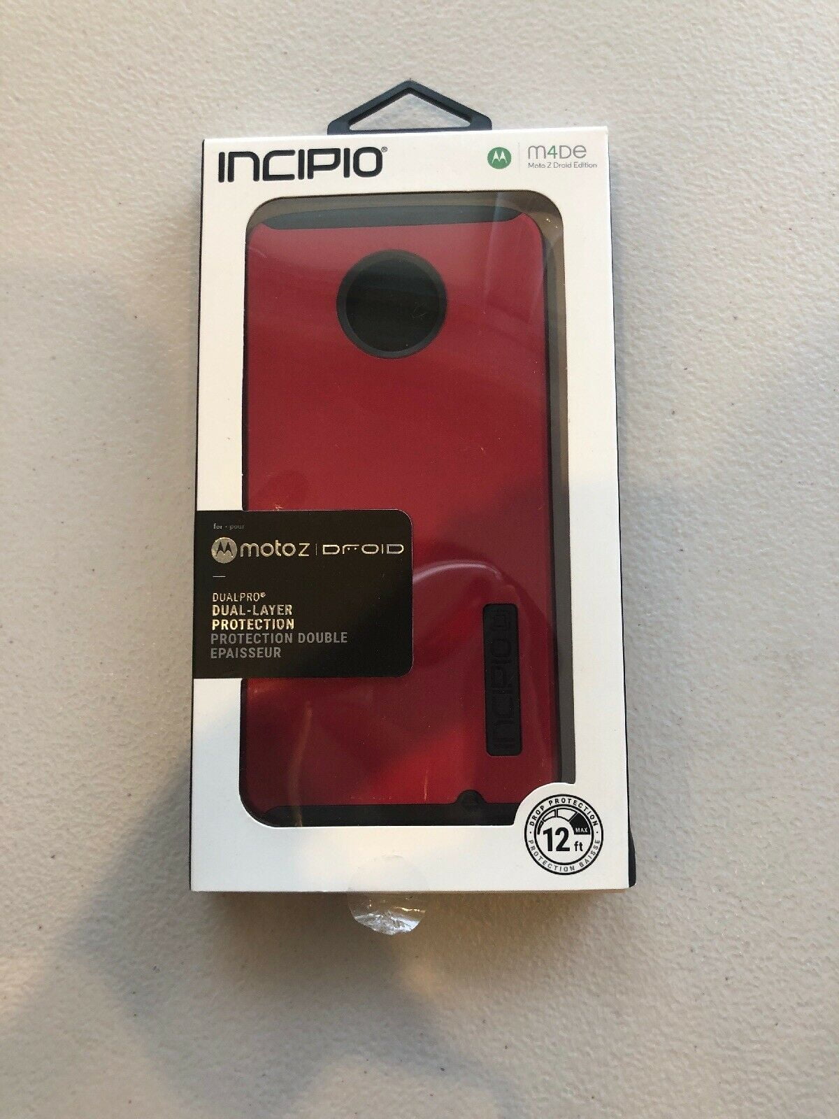 Incipio Cell Phone Case for Moto Z Red/Black