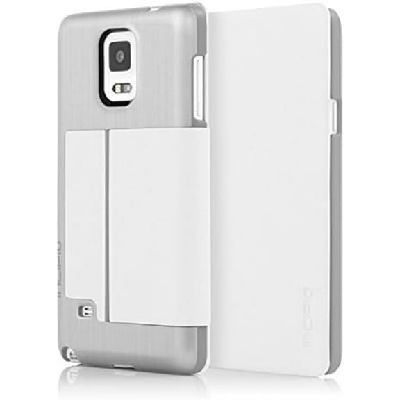 Incipio Highland Ultra Thin Folio Case for Samsung Galaxy Note4 White/Silver
