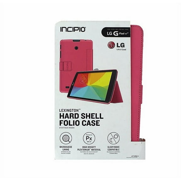 Incipio Lexington Hard Shell Folio Case for LG G Pad 7.0 - Pink / Gray