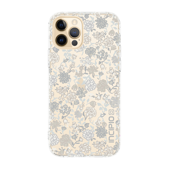 Incipio Shockproof Bumper Cell Phone Case for Apple iPhone 12 & iPhone 12 Pro, Coconut Floral