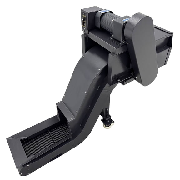 Incline CNC Chain-plate Chip Conveyor Plate Scrap Conveyor 220V