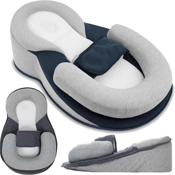 Bed Acid Reflux with StrapWedge Pillow with Safety Strap, Inclined Support Pillow for Comfortable & Supervised Resting
