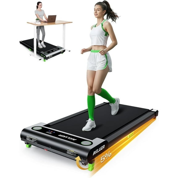 AKLUER Incline Treadmills for Home, 2.5 HP Walking Pad Under Desk Treadmill with Remote Control
