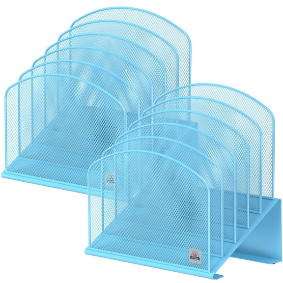 Inclined Desk File Organizer Vertical Folder Holder Stand Metal Rack Sorter For Office Classroom Desktop Organization