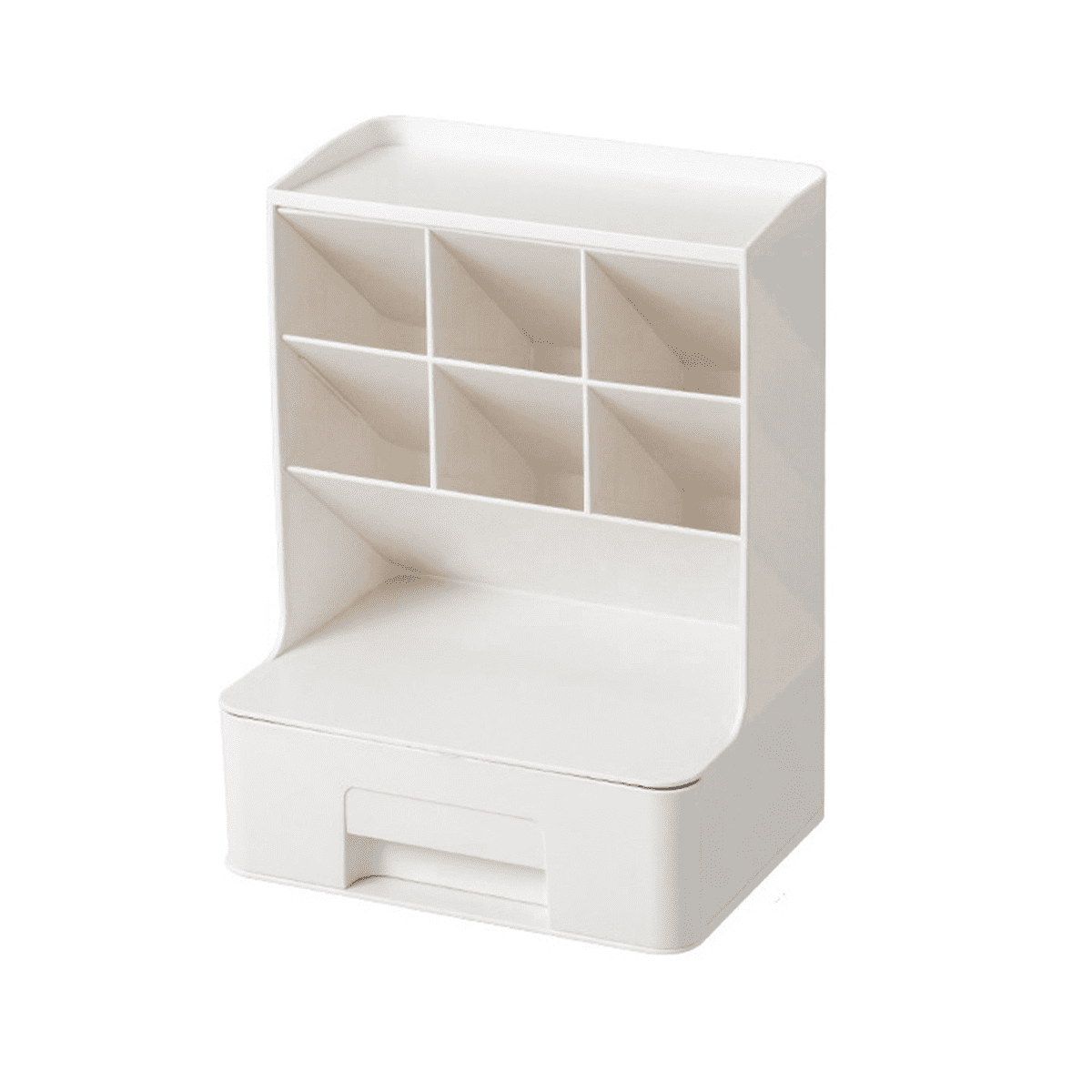 Inclined Stationery Storage Box Desk Shelf with Drawers