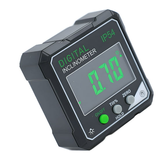 Inclinometer Double Function Measurement Tool Rotatable LED Screen For Carpentry Installation Projects