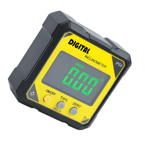 Inclinometer Double Function Measurement Tool Rotatable LED Screen For Carpentry Installation Projects