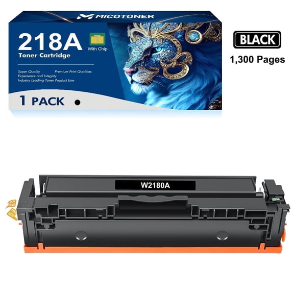 With-Chip 218A Toner Cartridge Compatible for HP 218A 3301fdw 3201dw Laserjet 3301sdw 3301cdw W2180A Printer Ink Black * 1 Pack