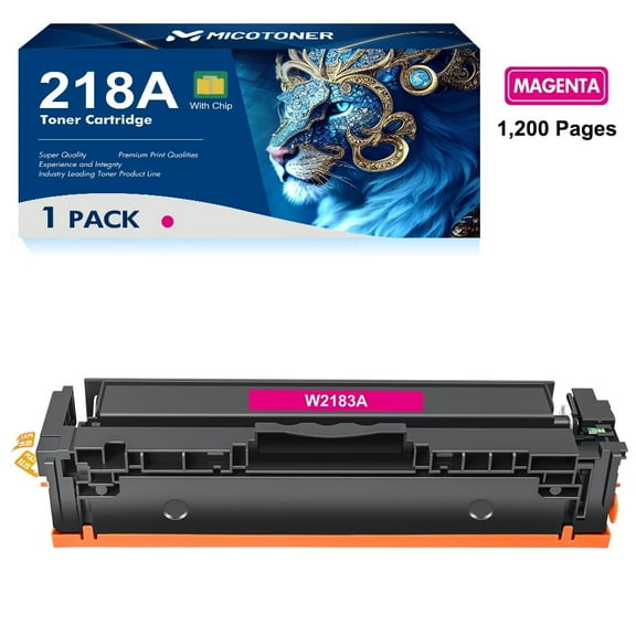 With-Chip 218A Toner Cartridge Compatible for HP 218A 3301fdw 3201dw Laserjet 3301sdw 3301cdw W2183A Printer Ink Magenta * 1 Pack