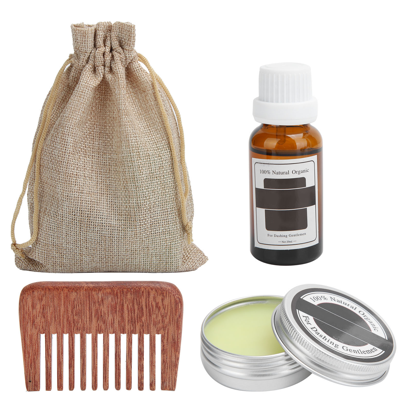 Includes Mustache & Beard Nourishing Oil, Styling Cream, and Comb Set