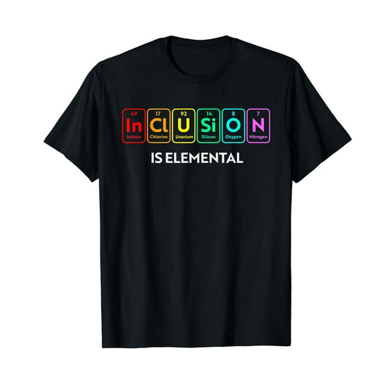 Inclusion Is Elemental LGBT Flag Gay Pride Month Vintage Casual Men T-Shirt