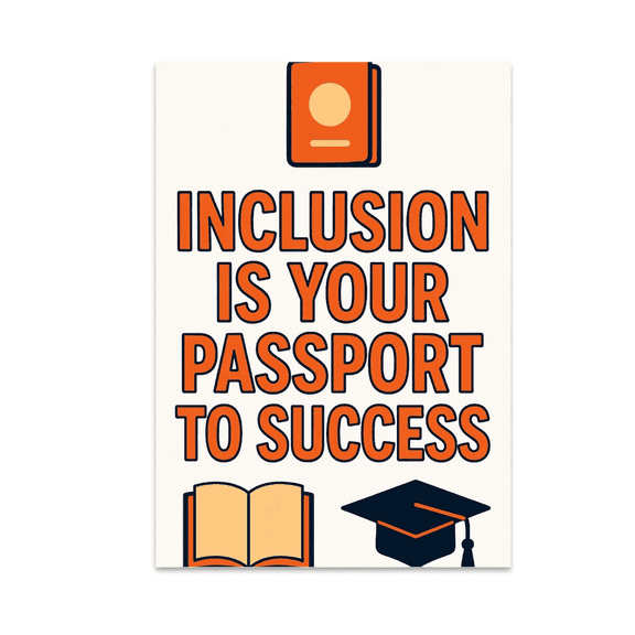 Inclusion Is Your Passport to Success - Education Advocate - 13x19 Poster Print