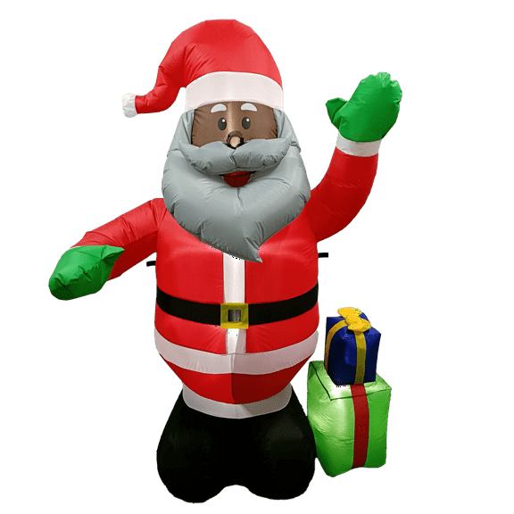 Inclusive Christmas Black Santa Inflatable - 6 ft. *New*