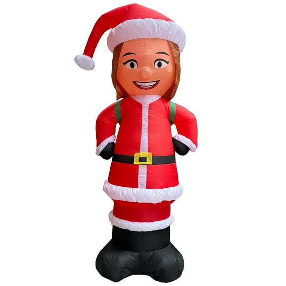 Inclusive Christmas Female Santa ("Sandra Claus") - 6 ft. Inflatable