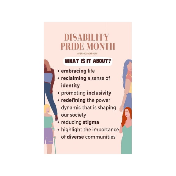 Inclusive Disability Awareness Poster Pride Wall Art Office Classroom Study Room Decor Print