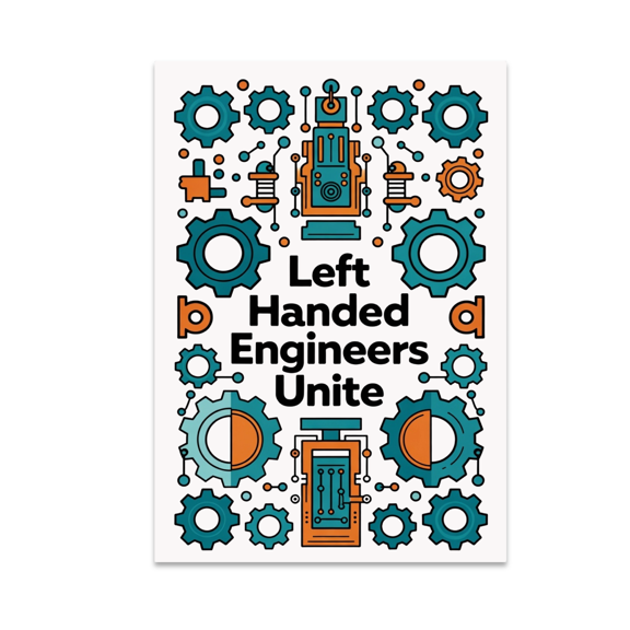 Inclusive Engineering Wall Art - Left Handed Engineers - 13x19 Poster Print
