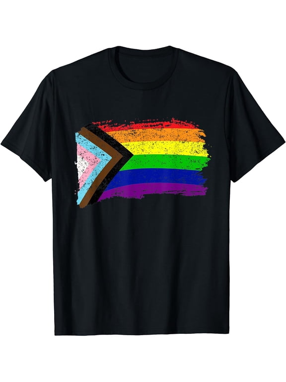 Inclusive Progress Pride Flag Gay Pride LGBTQ Rainbow Flag T-Shirt
