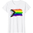 thumbnail image 1 of Inclusive Progress Pride Flag Pride LGBTQ Rainbow Flag T-Shirt, 1 of 3