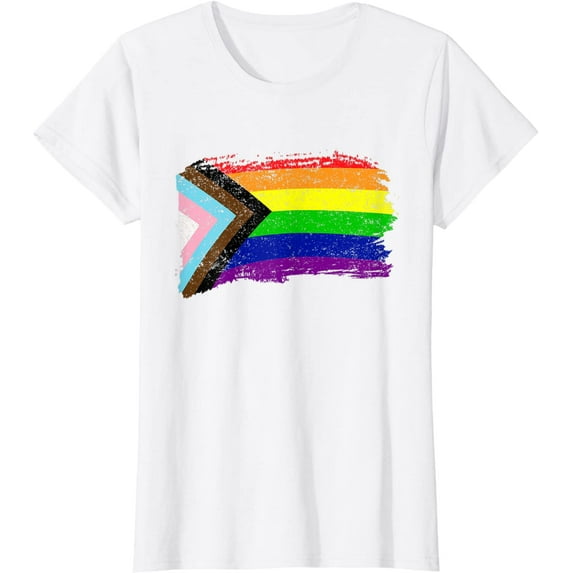 Inclusive Progress Pride Flag Pride LGBTQ Rainbow Flag T-Shirt