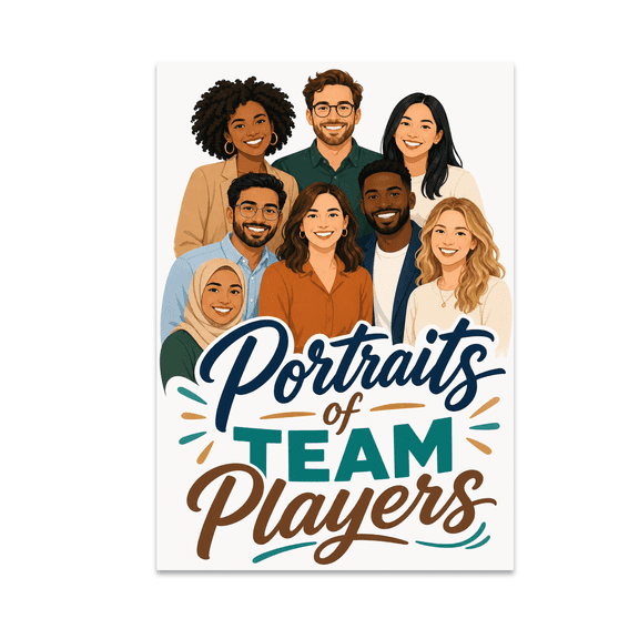 Inclusive Team Decor - Group Portrait Photography Enthusiast - 13x19 Poster Print