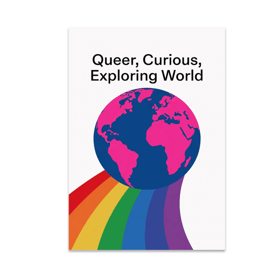 Inclusive Travel Wall Art - LGBTQ+ Adventure Enthusiast - 13x19 Poster Print