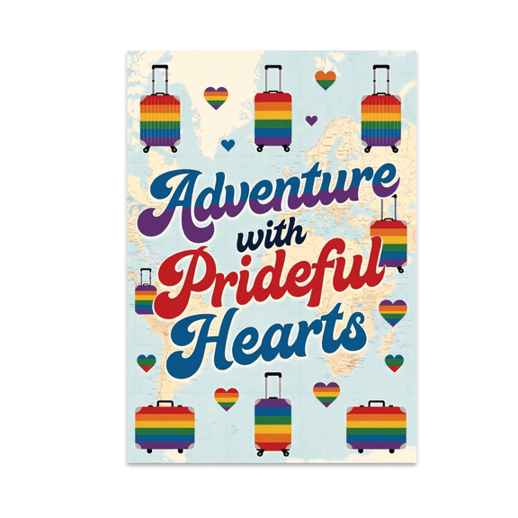 Inclusive Travel Wall Art - LGBTQ+ Travel Enthusiast - 13x19 Poster Print