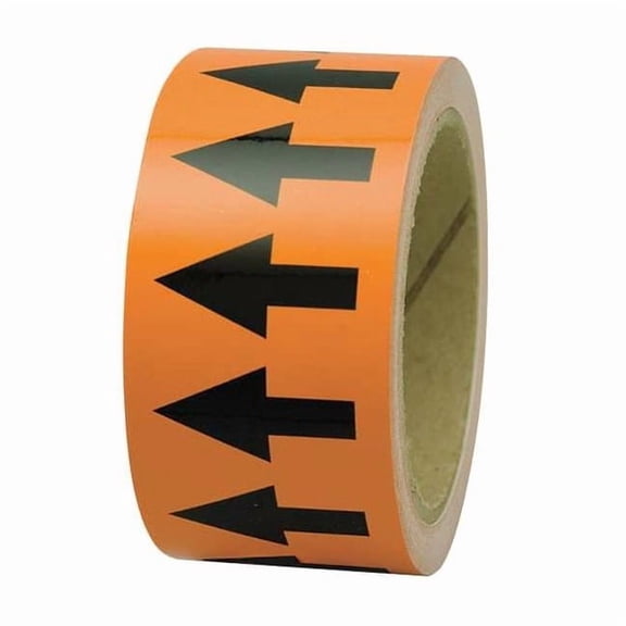 Incom Arrow Tape,Orange,4in W,108ft Roll L PMA453