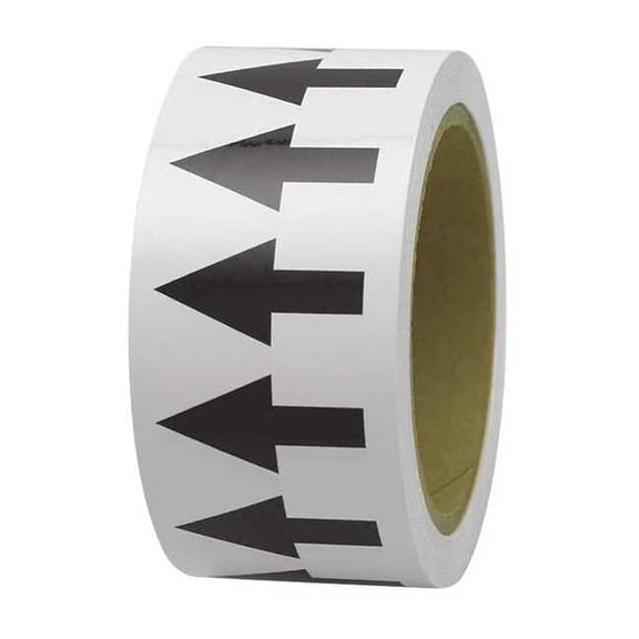 Incom Arrow Tape,Black/White,1 In. W, PMA159 PMA159