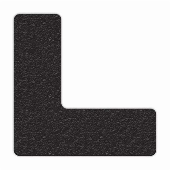 Incom Floor Tape,Black,6 inx6 in,L,PK25 LM110K