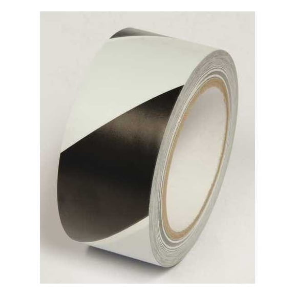 Incom Floor Tape,Black/White,2 inx54 ft,Roll VHT212