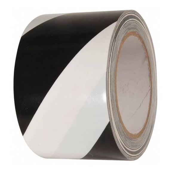 Incom Floor Tape,Black/White,3 inx54 ft,Roll VHT312