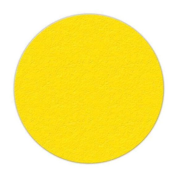 Incom Floor Tape,Yellow,6 inx6 in,Circle,PK25 LM190Y