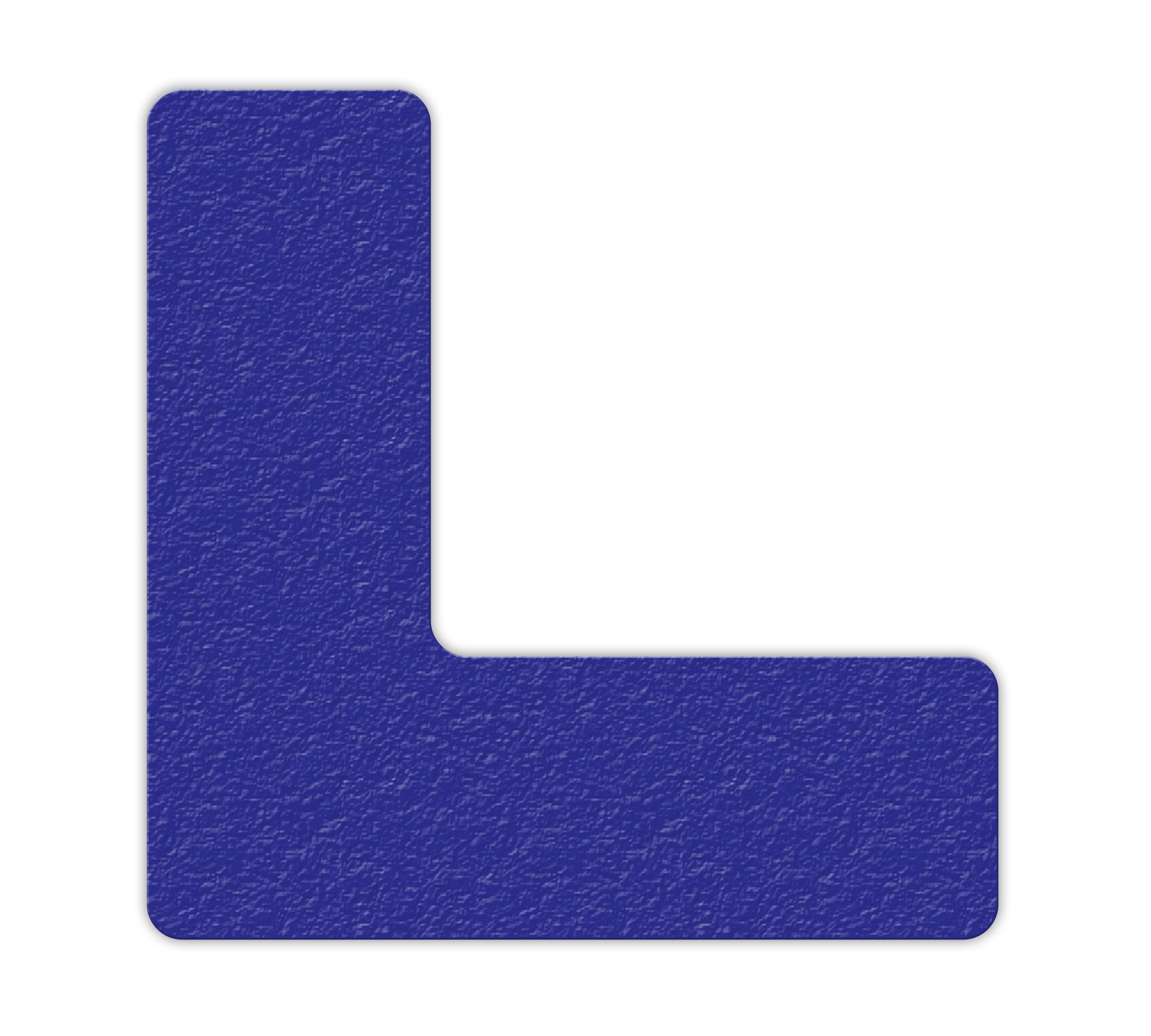 Incom Manufacturing: 5S / Lean Textured Floor Organization Layout Markers - L/Corner Shape, 6 inch x 6 inch, Blue (Pack of 25) CA3