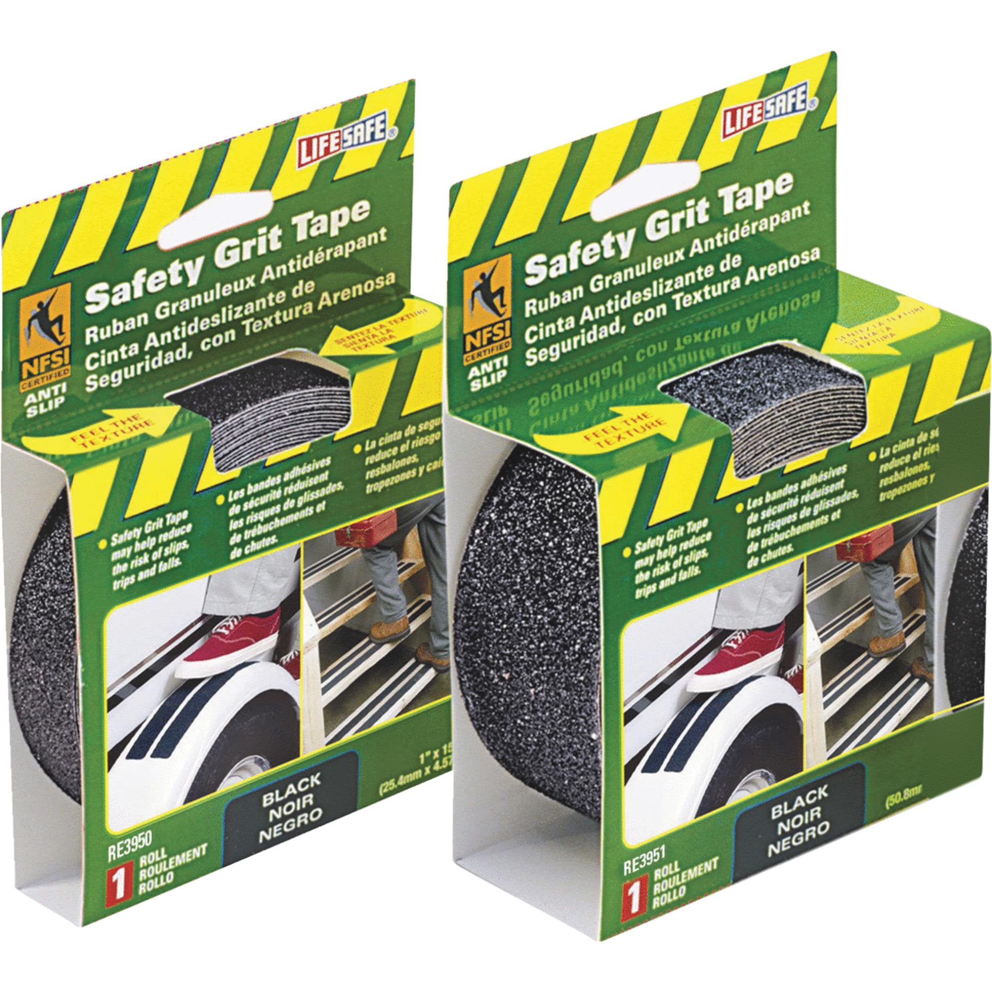 RE3950 1" x 15' Black Gator Grip Anti Slip Safety Grit Tape