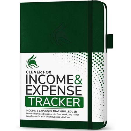 Income & Expense Tracker – Accounting & Bookkeeping Ledger Book for Small Business – 1-Year Record Notebook, A5 (Dark Green)