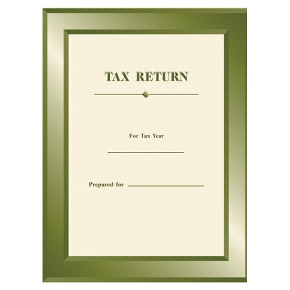 Income Tax Return Covers - 50 Pack Feltweave - 8.5 x 11.25 Folded - Professional Client Document Folders - 80lb Stock - Triple Score for 12" Documents - No Pockets
