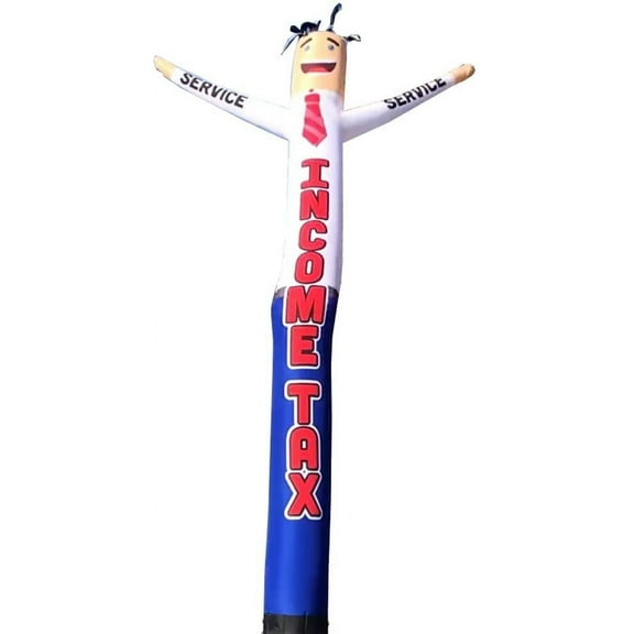 Income Tax Service Man 20 Foot Tall Inflatable Tube Man Air Powered Dancing Puppet for Outdoor Advertising, Replacement Dancer Only