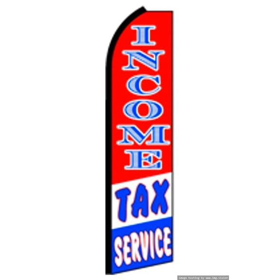 Income Tax Service Swooper Flag (Hardware Not Included) |Advertisement /Business Flags | Feather Flag |