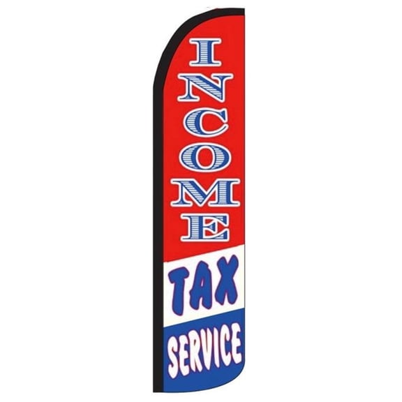 Income Tax Service Windless flag Without Pole Advertisement /Business Flags | Feather Flag |