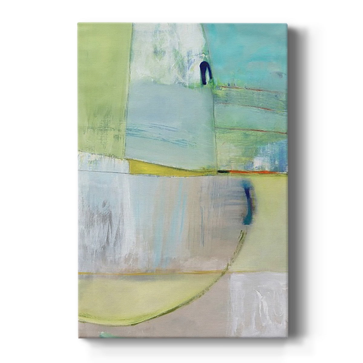 Abstract Multicolor Canvas Art with Solid Wood Frame