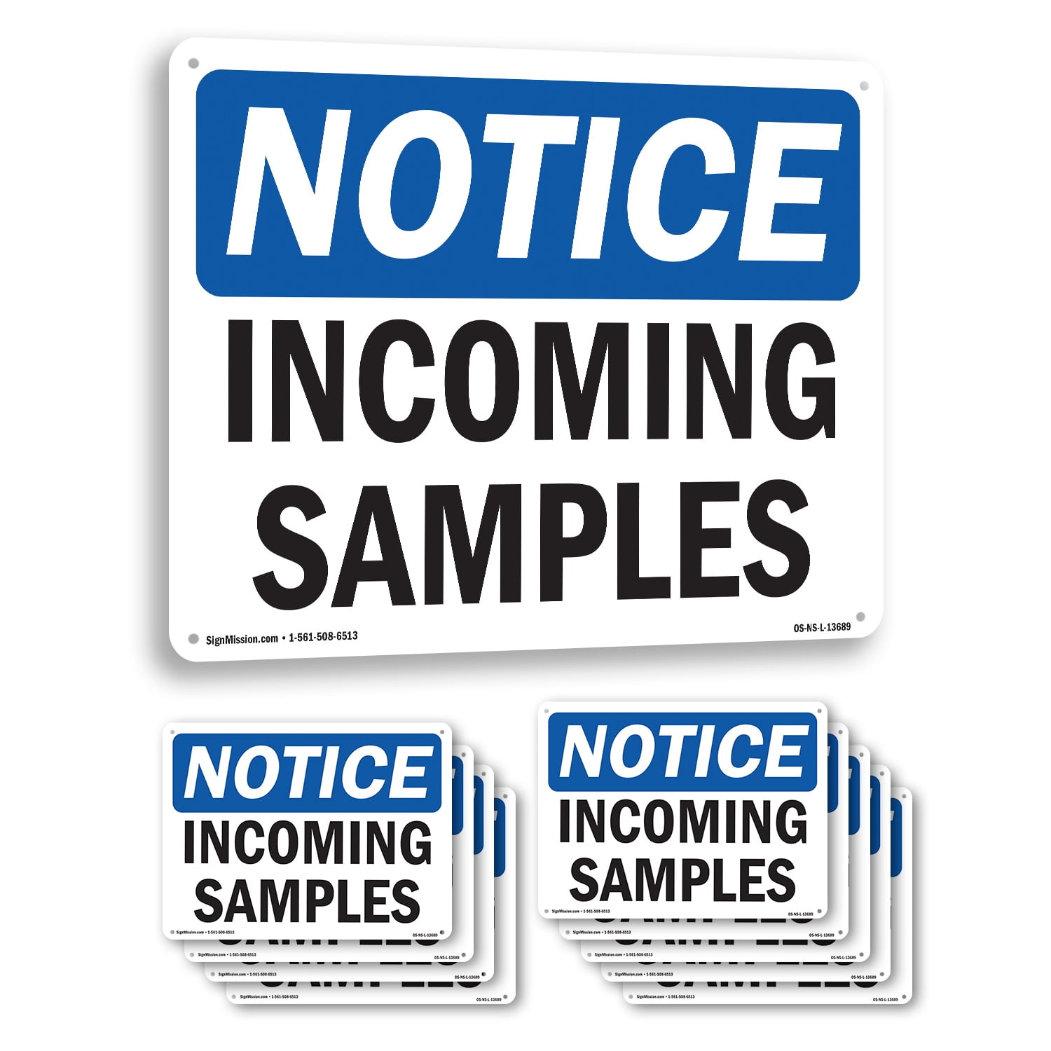 Incoming Samples OSHA Notice Aluminum Sign 24 Inch x 18 Inch - 10 Pack ...