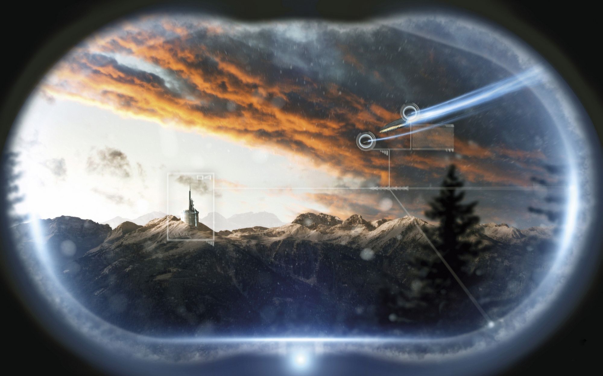 Incoming ships being watched through the eyes of a guardsman Canvas Art - Tobias RoetschStocktrek Images (18 x 11)