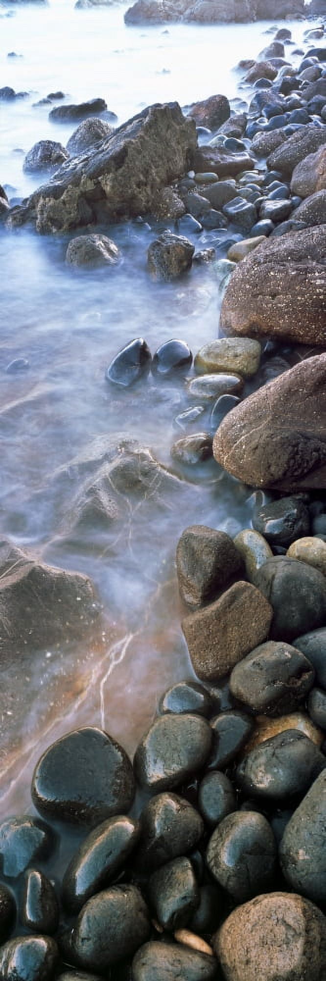 Incoming tide meets a cobblestone strewn beach Las Rocas Beach Baja California Mexico Canvas Art - Panoramic Images (27 x 9)