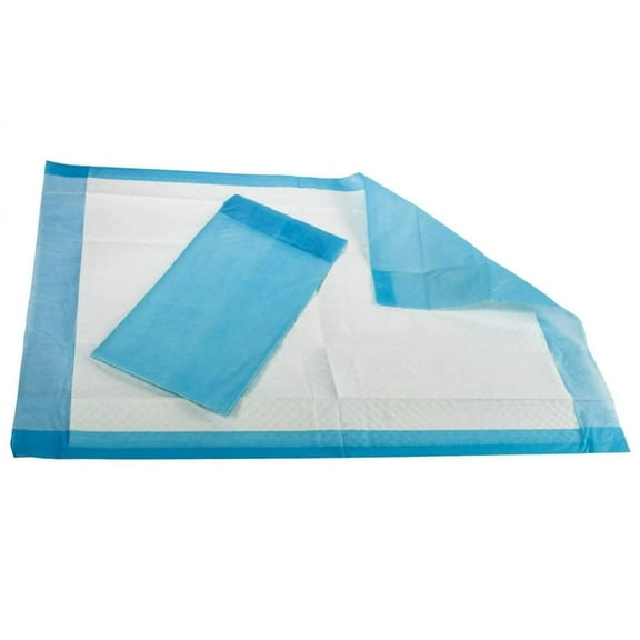 Incontinence Chucks Bed Pads Disposable Underpads 23 X 36 Blue Protector Liners for Beds, Diaper Changing and Chairs (50 Pack)