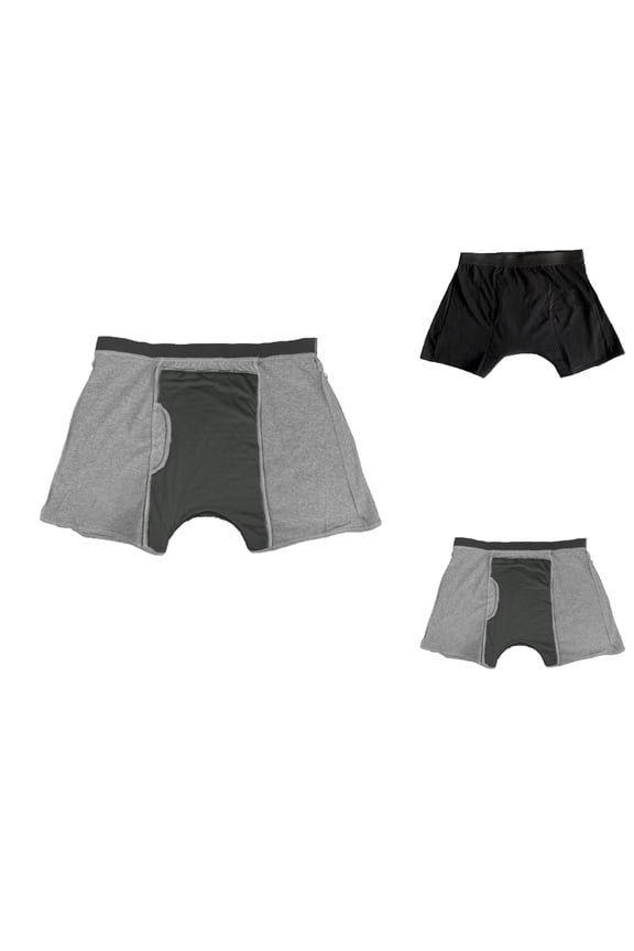Incontinence Underwear for Men Leak Proof Urinary Dribbling Boxer Briefs for Light Bladder Leakage Protection