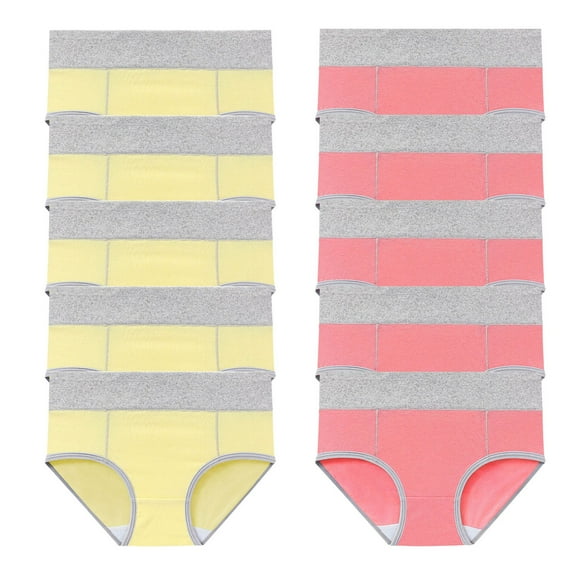 Incontinence Underwear for Women Heavy Flow Cotton Period Leakproof Panties Reusable Postpartum Easy Clean Teens Brief 10 Pack