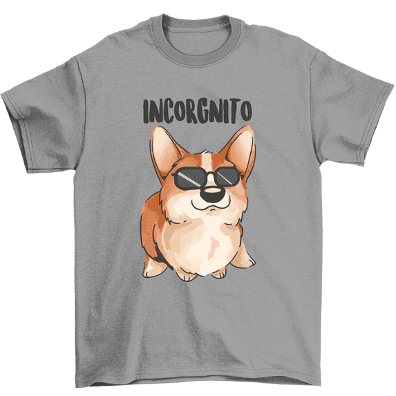 Incorgnito T-Shirt Funny Corgi Dog With Sunglasses Tee Men Women