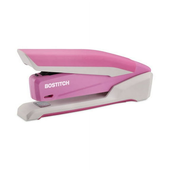 Incourage Spring-Powered Desktop Stapler, 20-Sheet Capacity, Pink/white | Bundle of 2 Each
